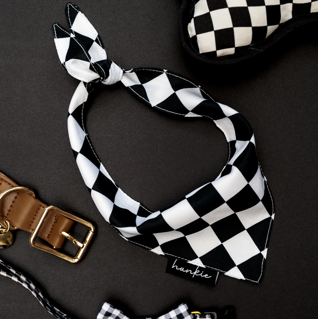 Checkmate Dog Bandana – Hankie Series